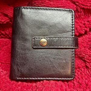 Lodis Black Leather Rodio Mini Compact Wallet and Card Holder
